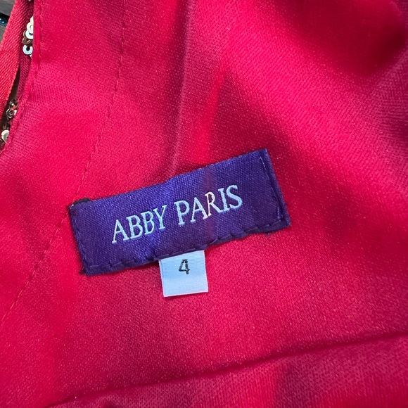 Abby Paris NWT Red and Gold Mini Formal Dress   Size 4 - Picture 8 of 8